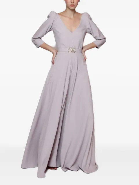Lethicia Bronstein Adila puff-sleeve belted dress
