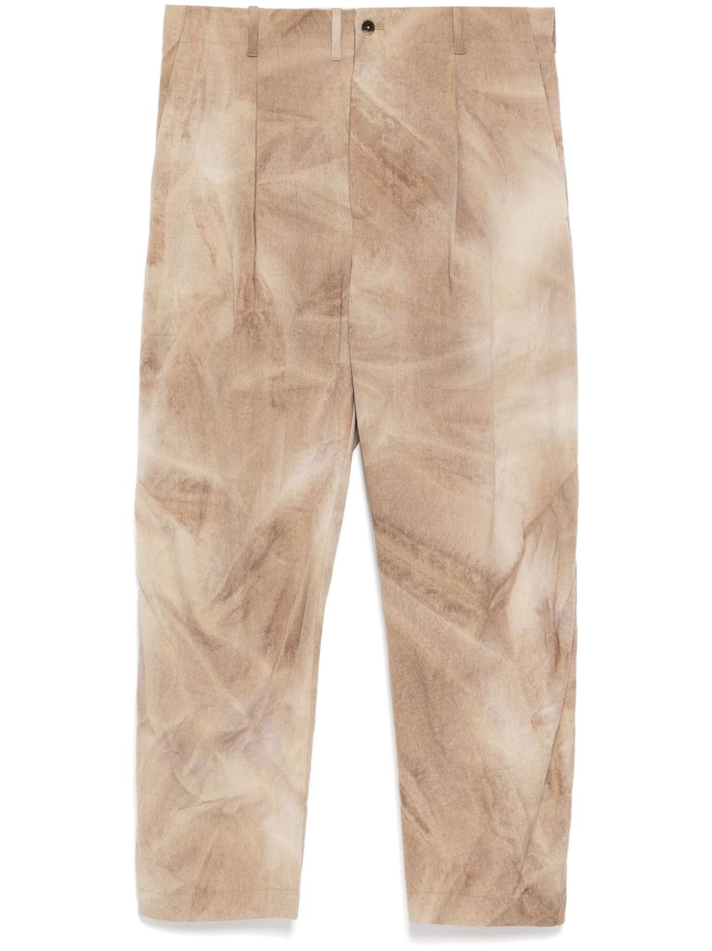 Forme D'expression Broek met tie-dye patroon Bruin