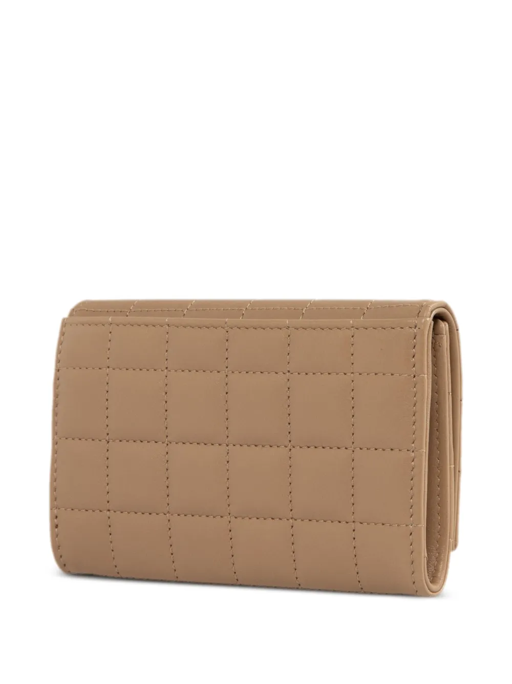 Saint Laurent Kleine portemonnee met Cassandre plakkaat - Beige