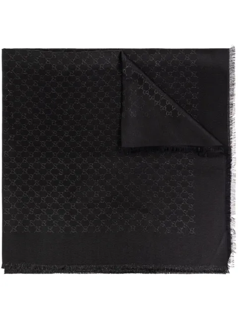 Gucci GG-jacquard lamé scarf