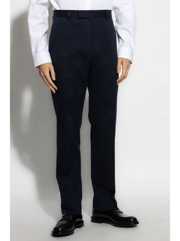 Gucci Cotton Tailored Trousers | Blue | FARFETCH