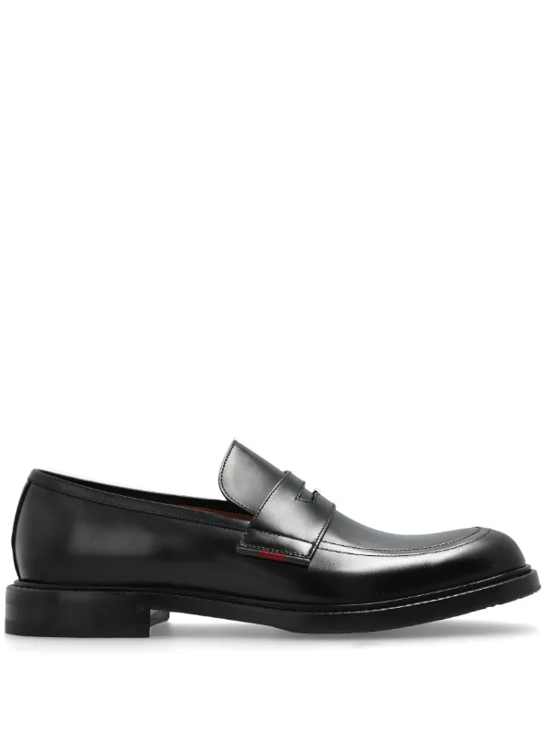 GUCCI ブラックレザー ローファー Gucci レザーローファー | ブラック | FARFETCH JP