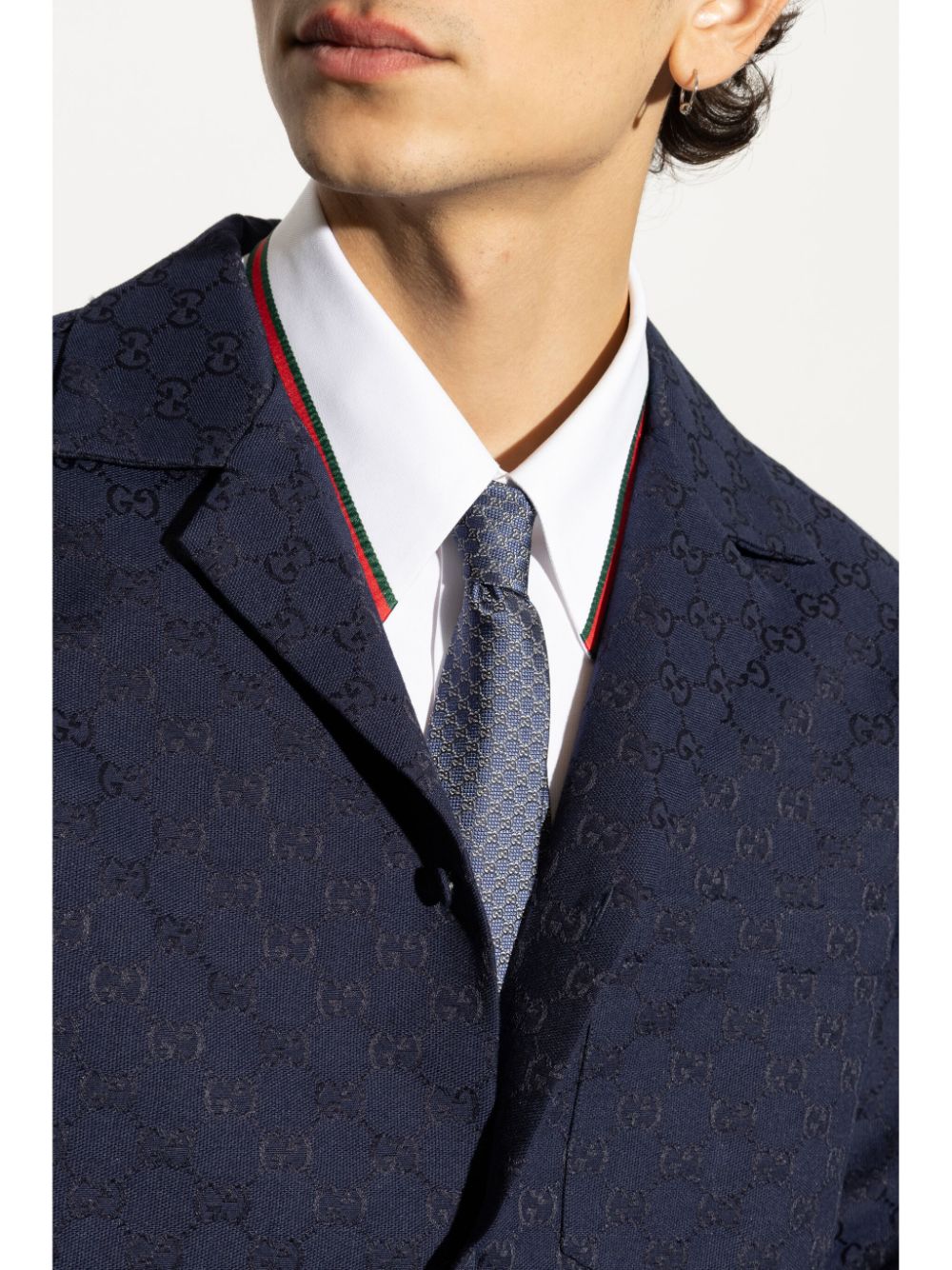 Gucci GG silk tie - Blauw