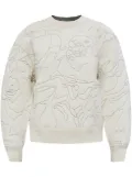 Lacoste decorative-stitching sweatshirt - White