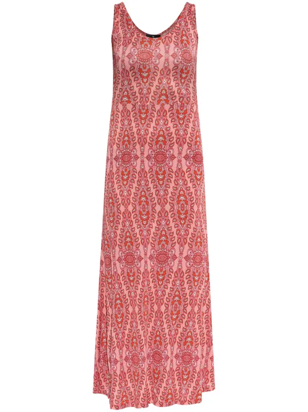 タキマキ愛用ブランド【Etro】ペイズリーロングティアードドレス ETRO ペイズリー ロングドレス | ピンク | FARFETCH JP