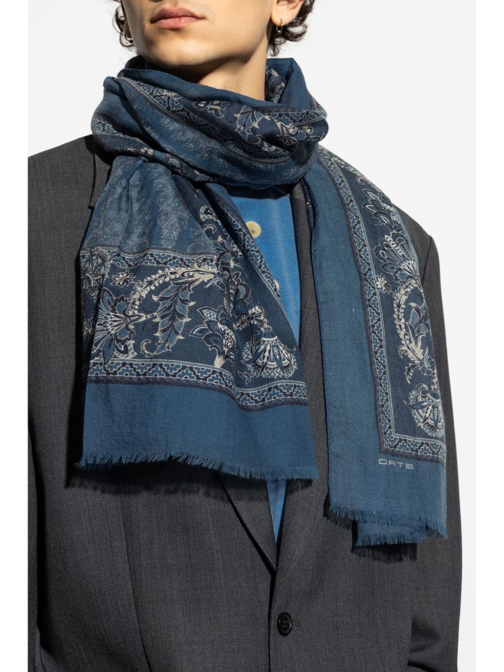 ETRO paisley-print scarf - Blue