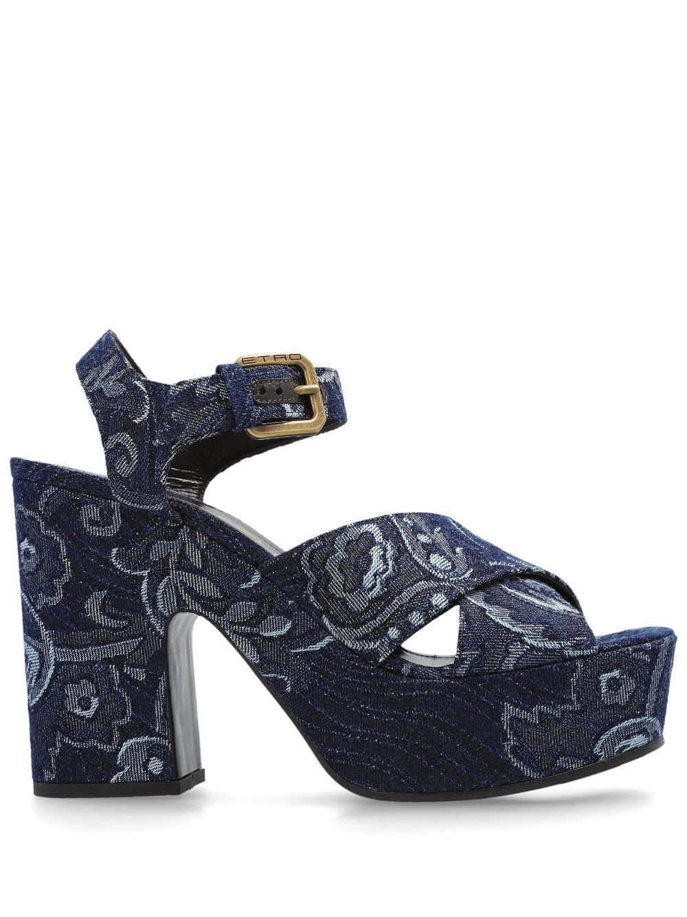 ETRO denim sandals Blauw