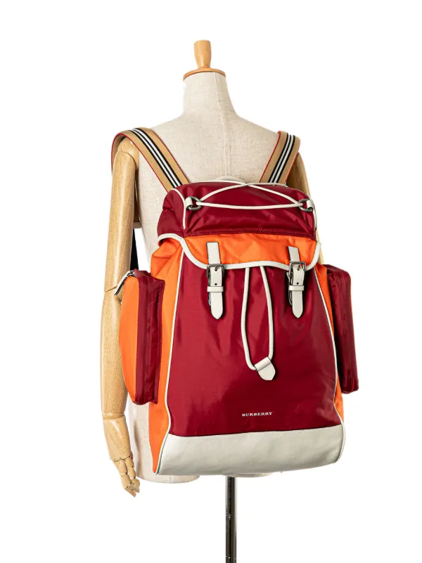 Burberry Pre Owned 2018 2024 Nylon ML Jack Cay Backpack Red FARFETCH TR