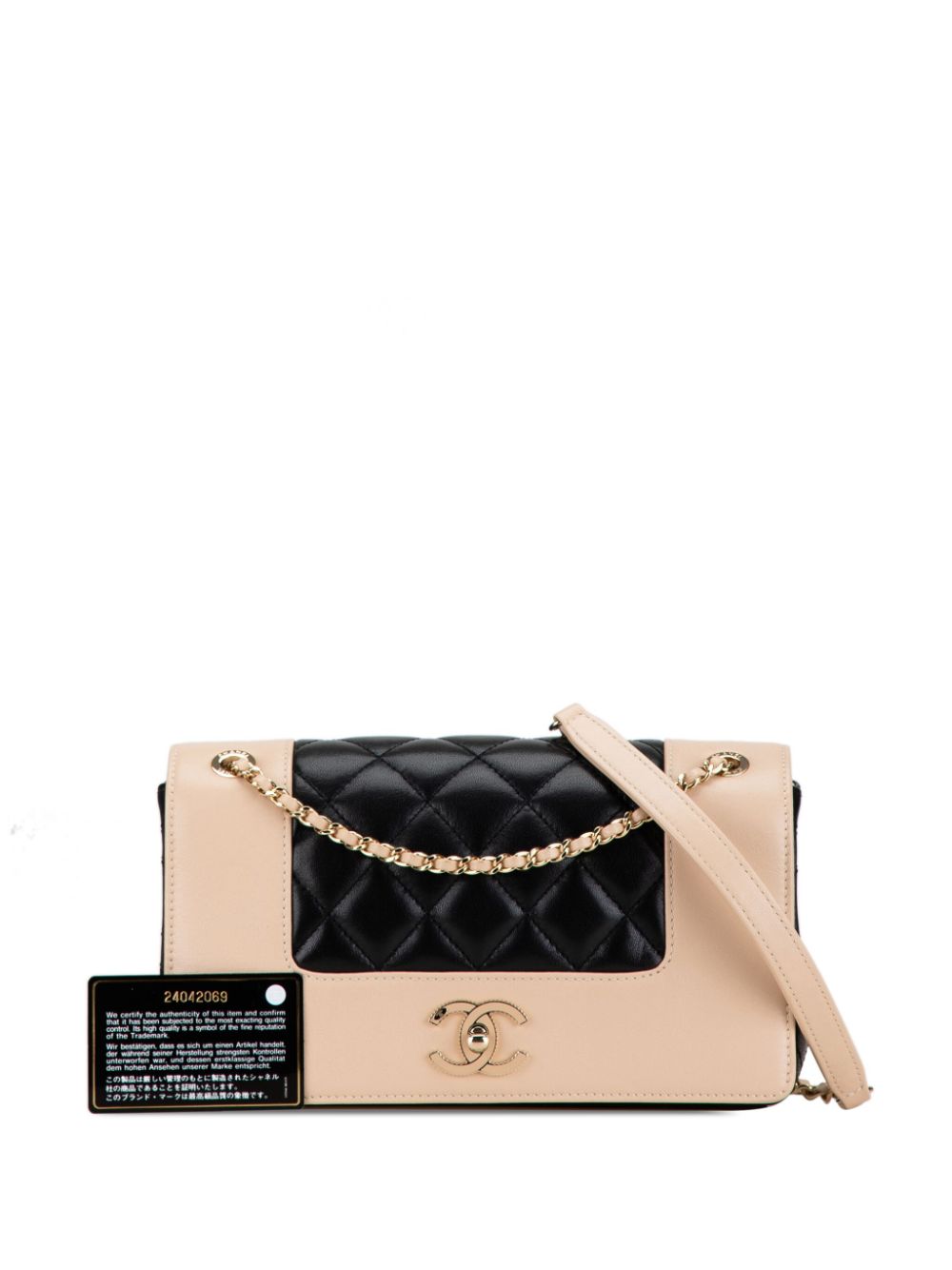 Cheap HOT SALE CHANEL 2017-2018 Small Bicolor Lambskin Mademoiselle Vintage Double Flap crossbody bag Women