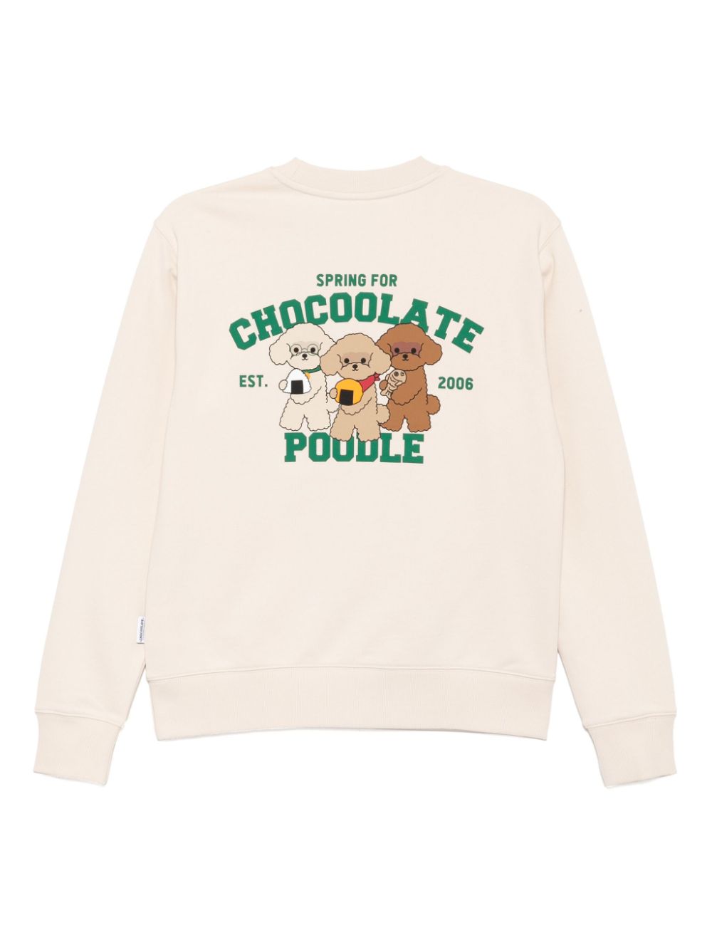 CHOCOOLATE Sweater met print - Beige