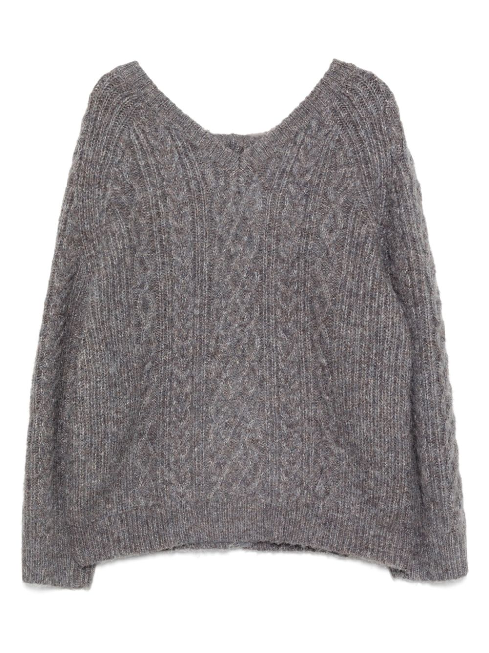 tout a coup cable knit cardigan - Grijs