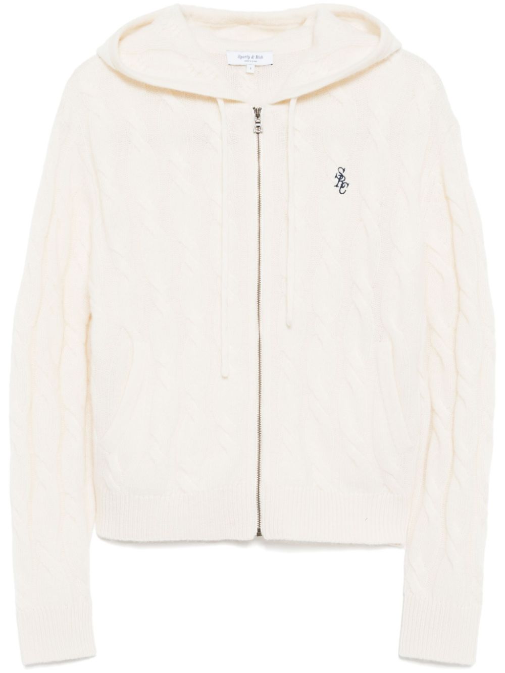 SRC Cableknit Cashmere Zip Hoodie