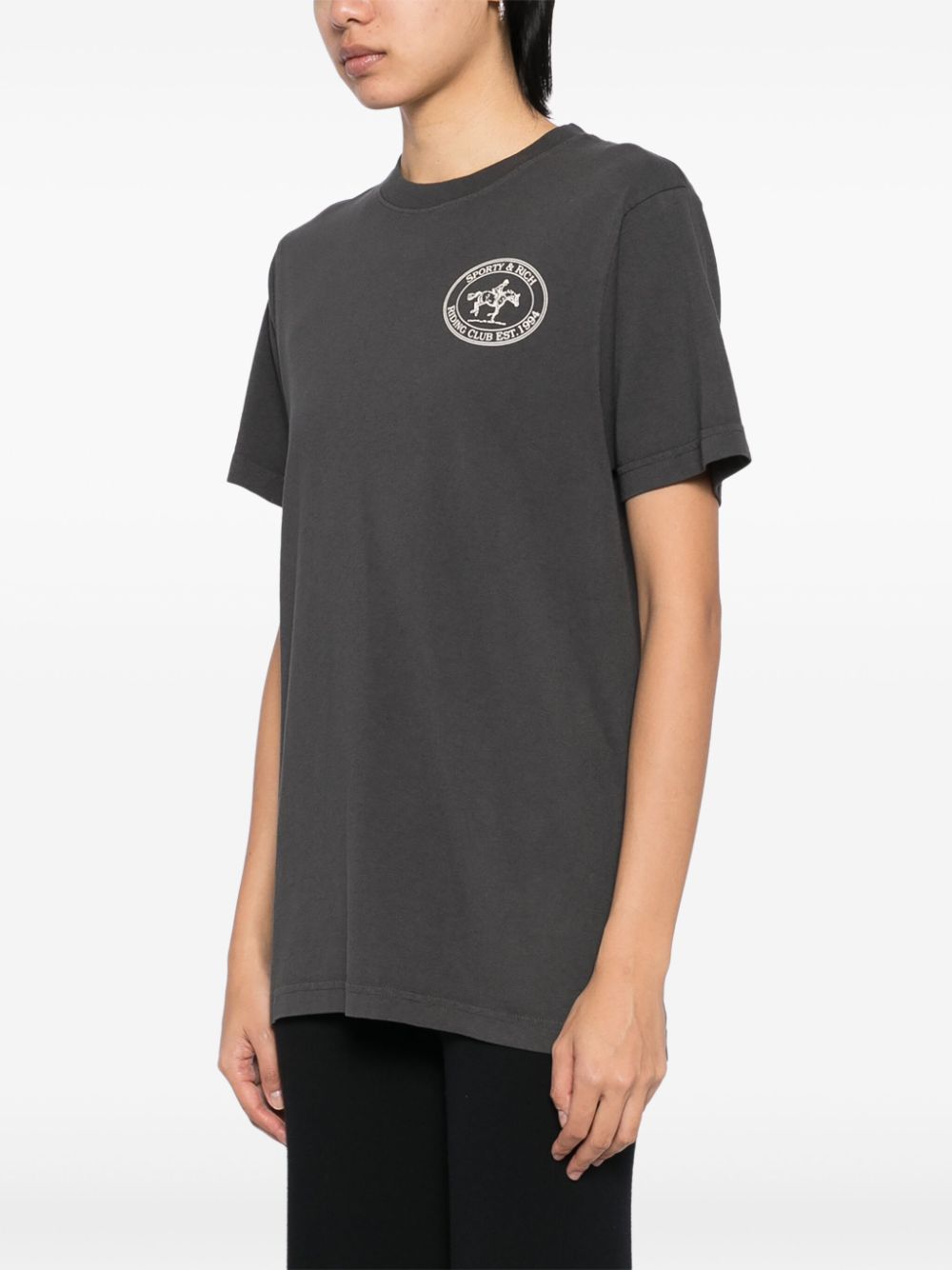 Sporty & Rich Riding Club T-shirt Grijs