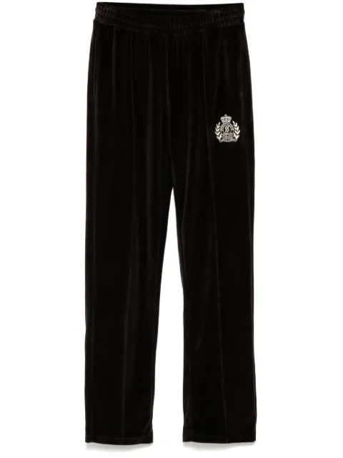 Sporty & Rich NY Crest Velour trousers
