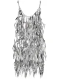 Rabanne leaves mini dress - Grey