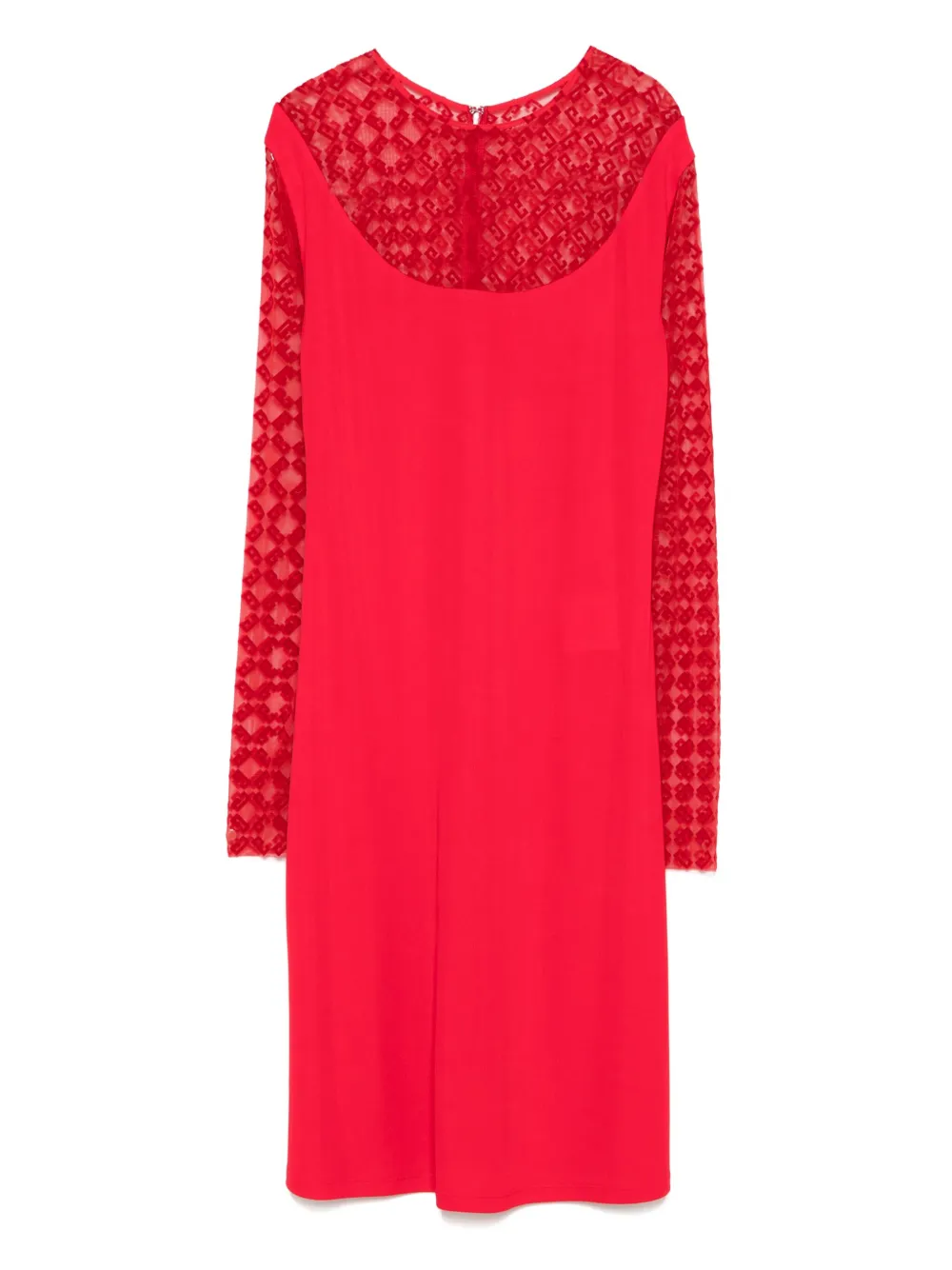 Givenchy 4G gesmockte midi-jurk Rood