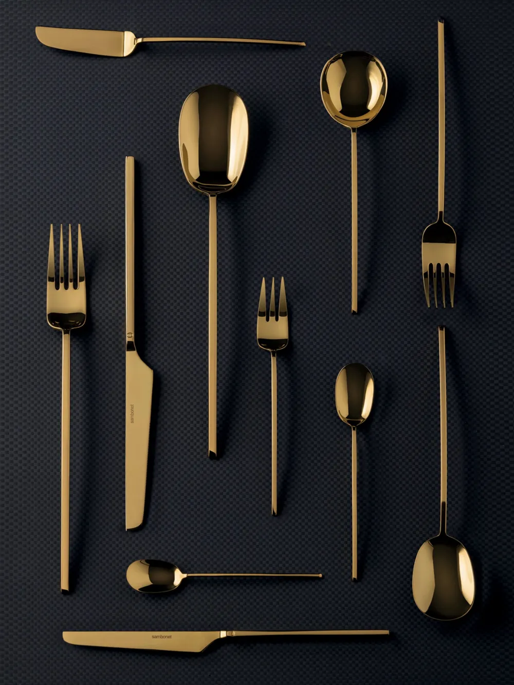 Sambonet 100 Moka Spoons (set Of Six) In Gold