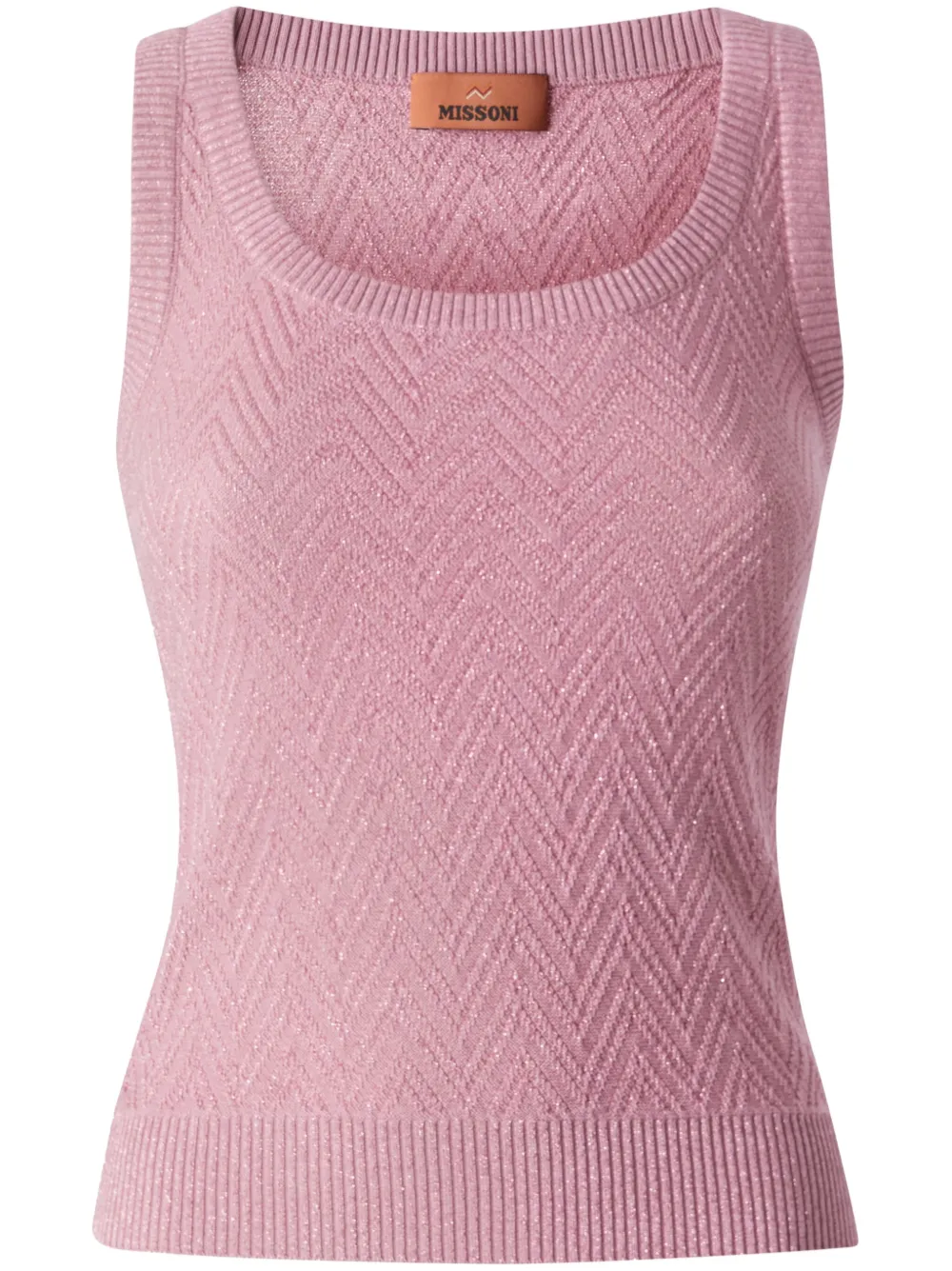 Missoni Zigzag woven tank top - Pink