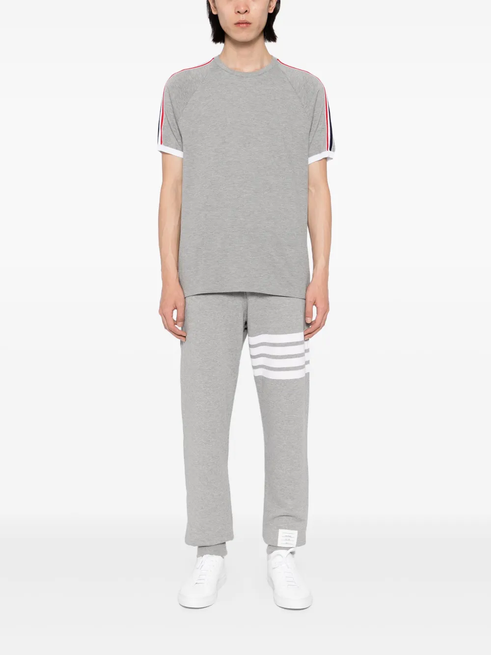 Thom Browne short-raglan-sleeved T-shirt - Grijs