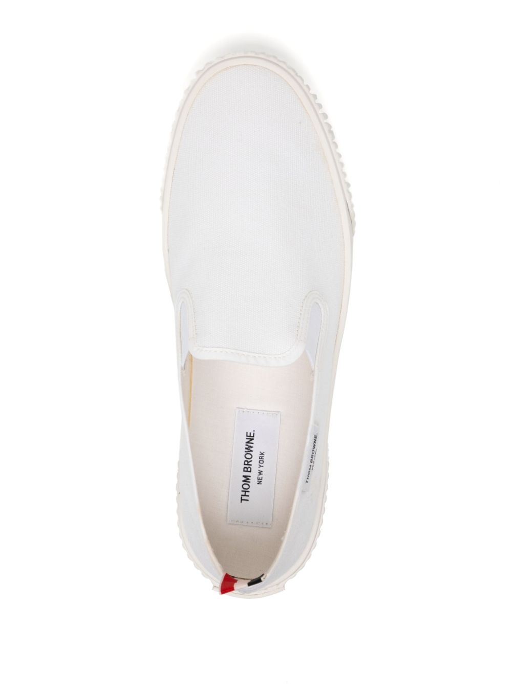 Thom Browne Canvas slip-on sneakers Wit