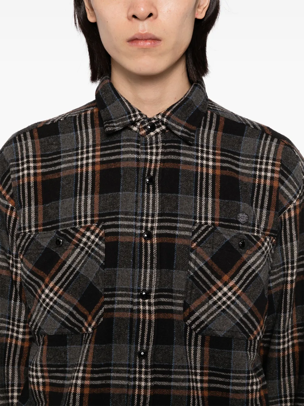 CHOCOOLATE Geruit shirtjack Grijs