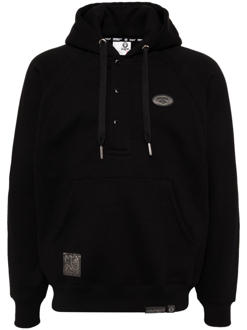 AAPE BY *A BATHING APE® logo-patch hoodie – Black