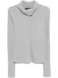 tout a coup brushed knit top - Grey
