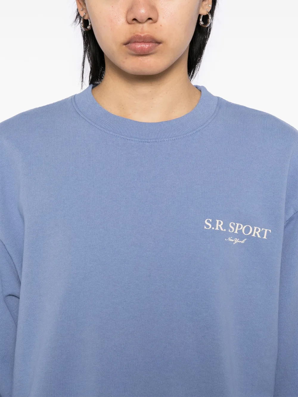 Sporty & Rich Wimbledon trui met ronde hals Blauw