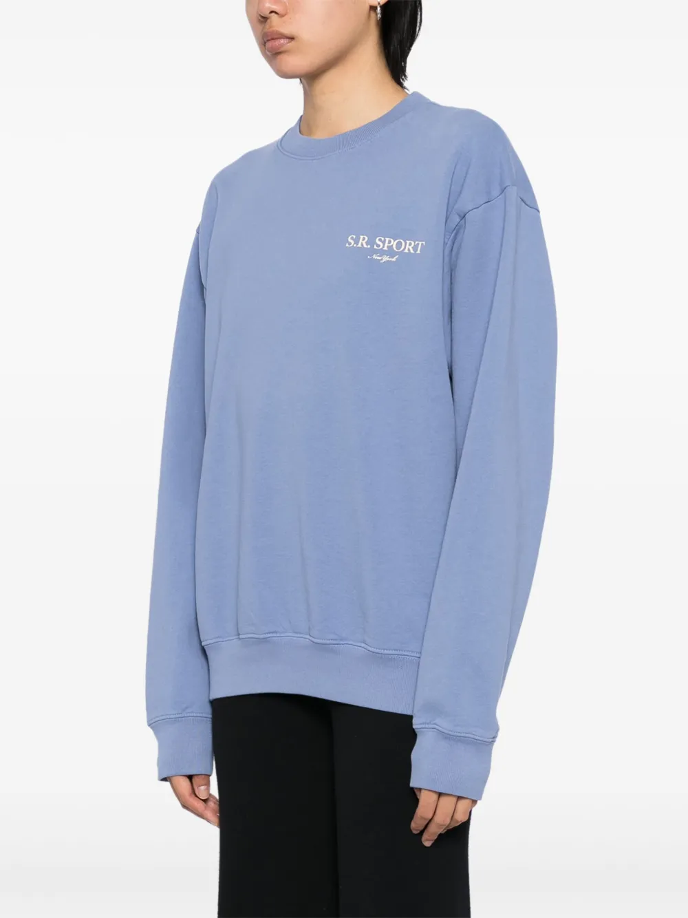Sporty & Rich Wimbledon trui met ronde hals Blauw