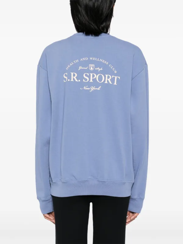 Sporty & Rich  Wimbledon スウェット Sporty & Rich Wimbledon Crewneck Sweater | Blue | FARFETCH NZ