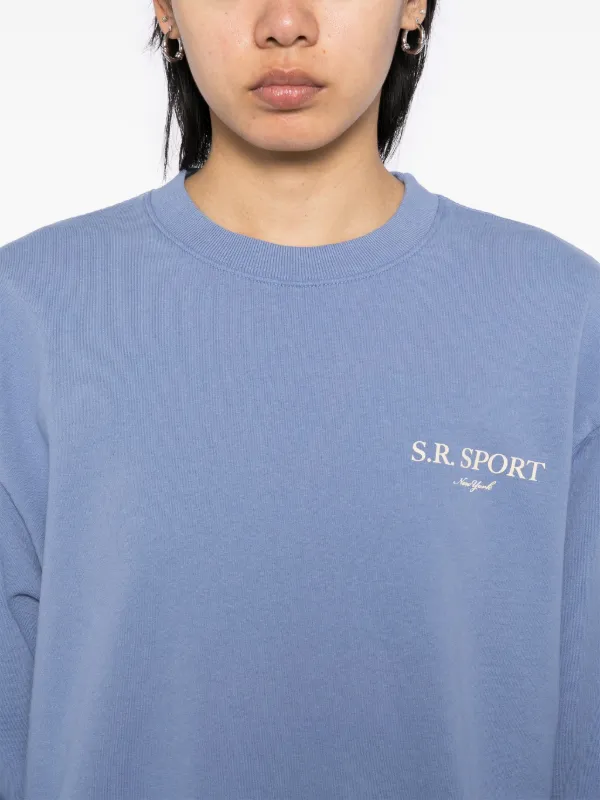★Sporty & Rich★ Optional additional price Wimbledon crew n Sporty & Rich Wimbledon Crewneck SWEATSHIRT White | BSTN Store