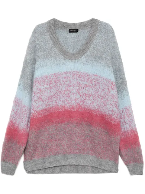 tout a coup gradient oversized knit sweatshirt