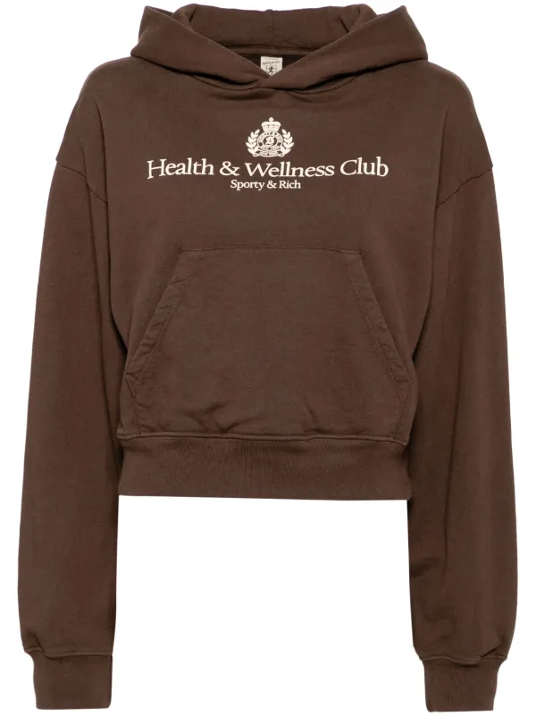 Sporty&Rich WELLNESS クロップド ワイド パーカー USA製 Sporty&Rich WELLNESS クロップド ワイド パーカー USA製 Sporty