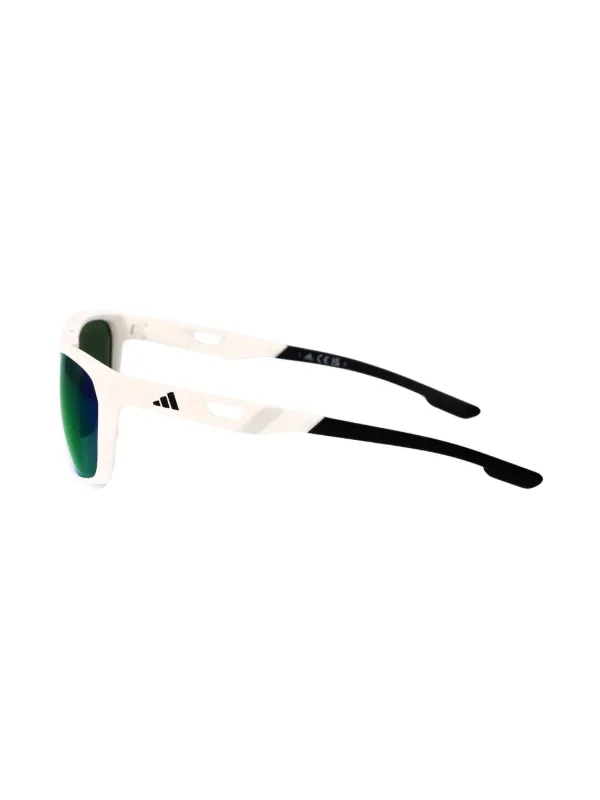 Adidas Lentes De Sol Con Armazon Rectangular Blanco FARFETCH MX