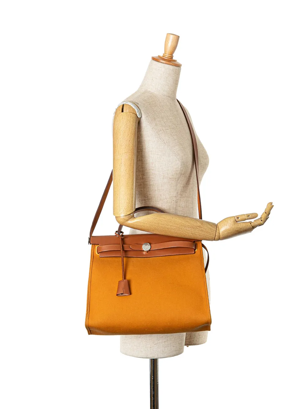 Hermes Pre Owned 2018 Toile Herbag Zip 31 Satchel Tasche Braun FARFETCH DE