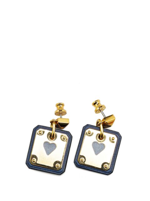 Hermes 2021 Gold Plated Swift As De Coeur Push Back costume earrings Women