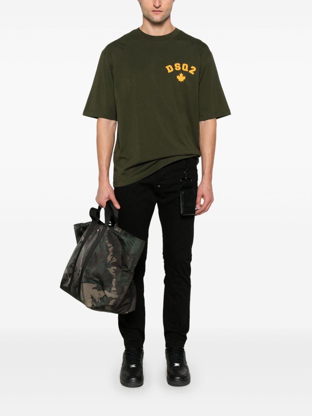 DSQUARED2 T-shirt met logopatch - Groen