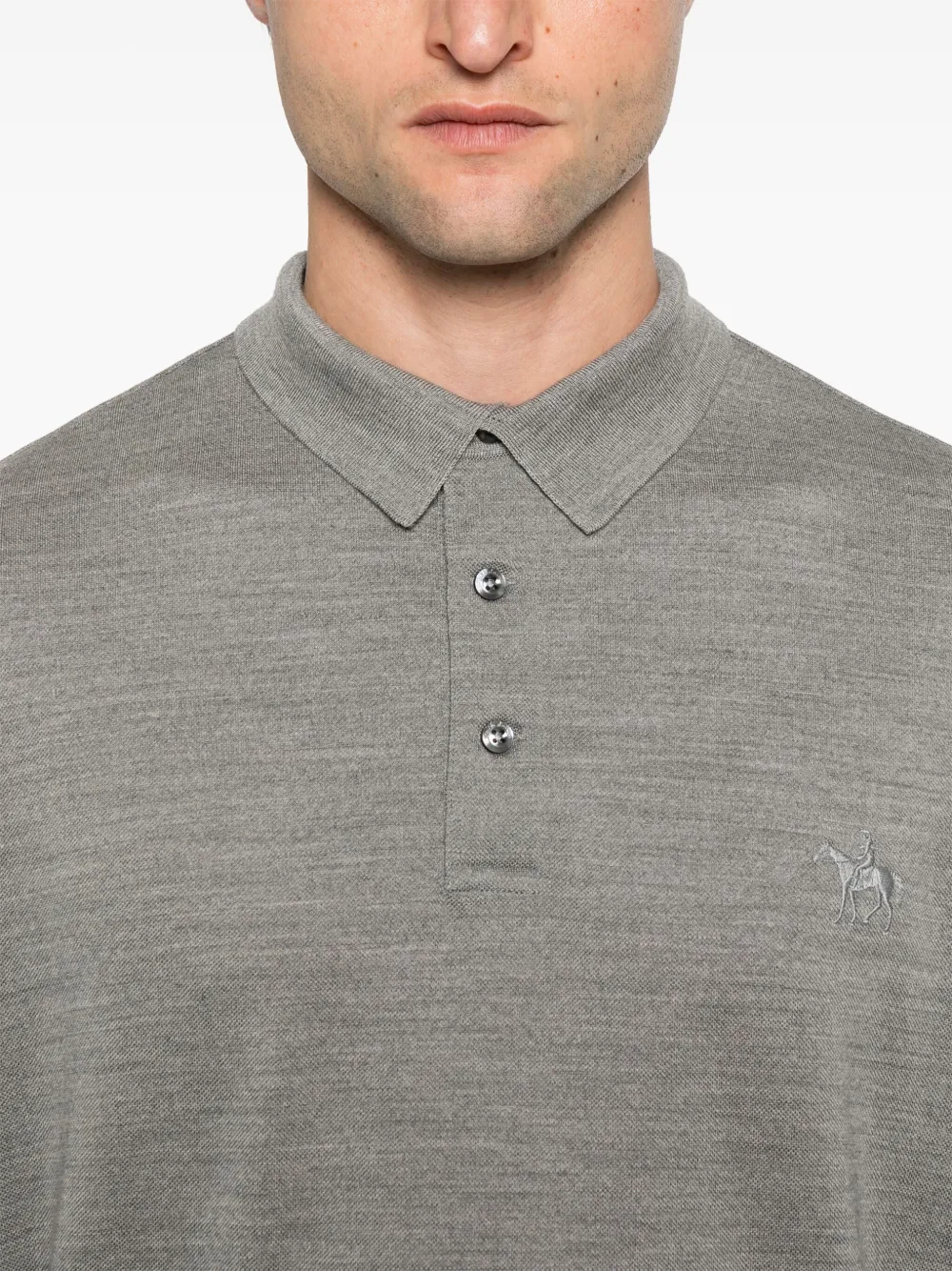 Ralph Lauren Purple Label Poloshirt met logo Grijs
