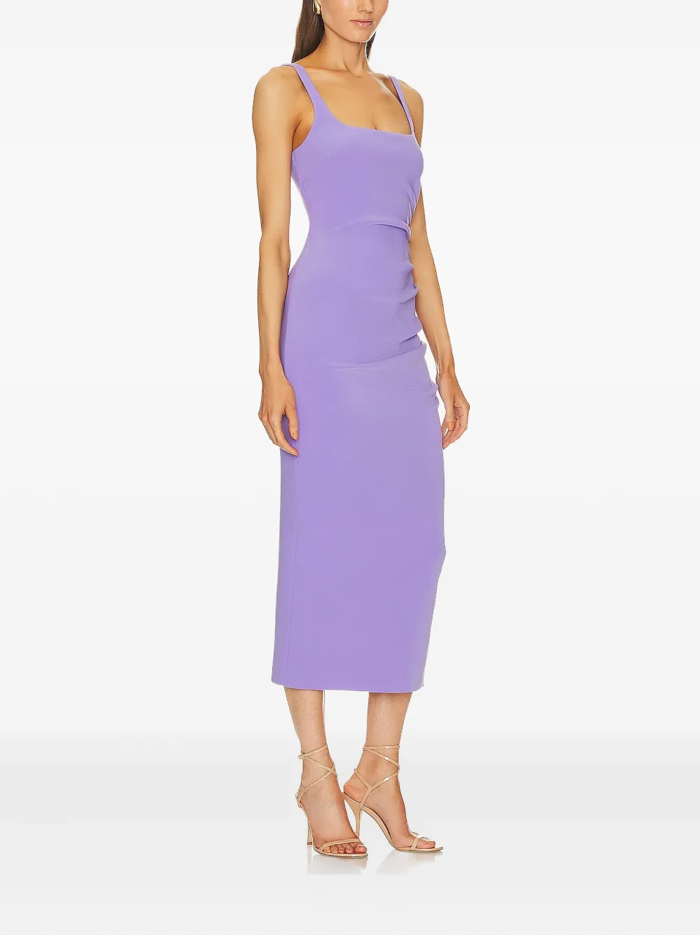 BEC + BRIDGE ruched midi day dress - Paars