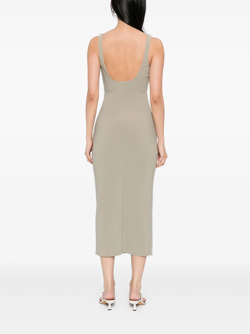 Shop Bec & Bridge Midi Karina Tuck Dress In Green