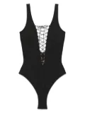 Noire Swimwear lace-up swimsuit - Black