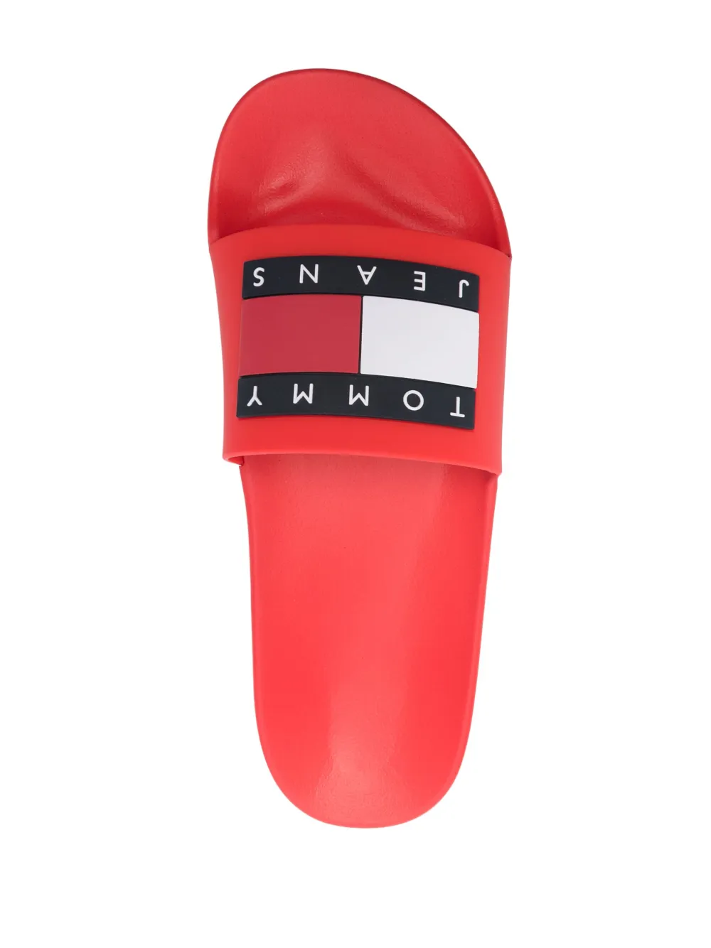 Tommy Jeans logo-embossed pool slides Red