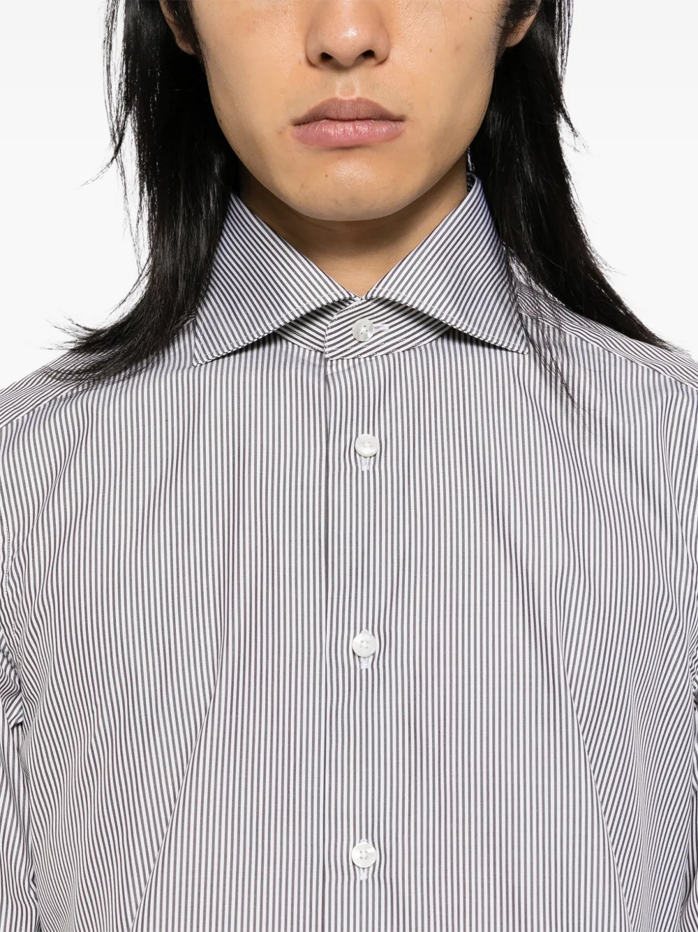 Zegna Sartorial overhemd Bruin