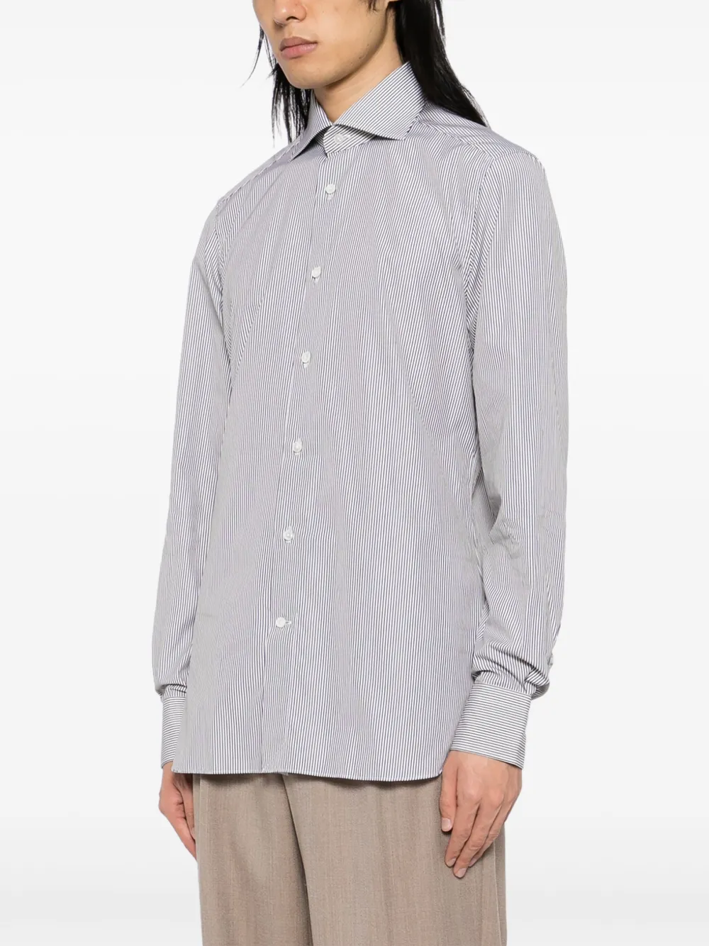 Zegna Sartorial overhemd Bruin