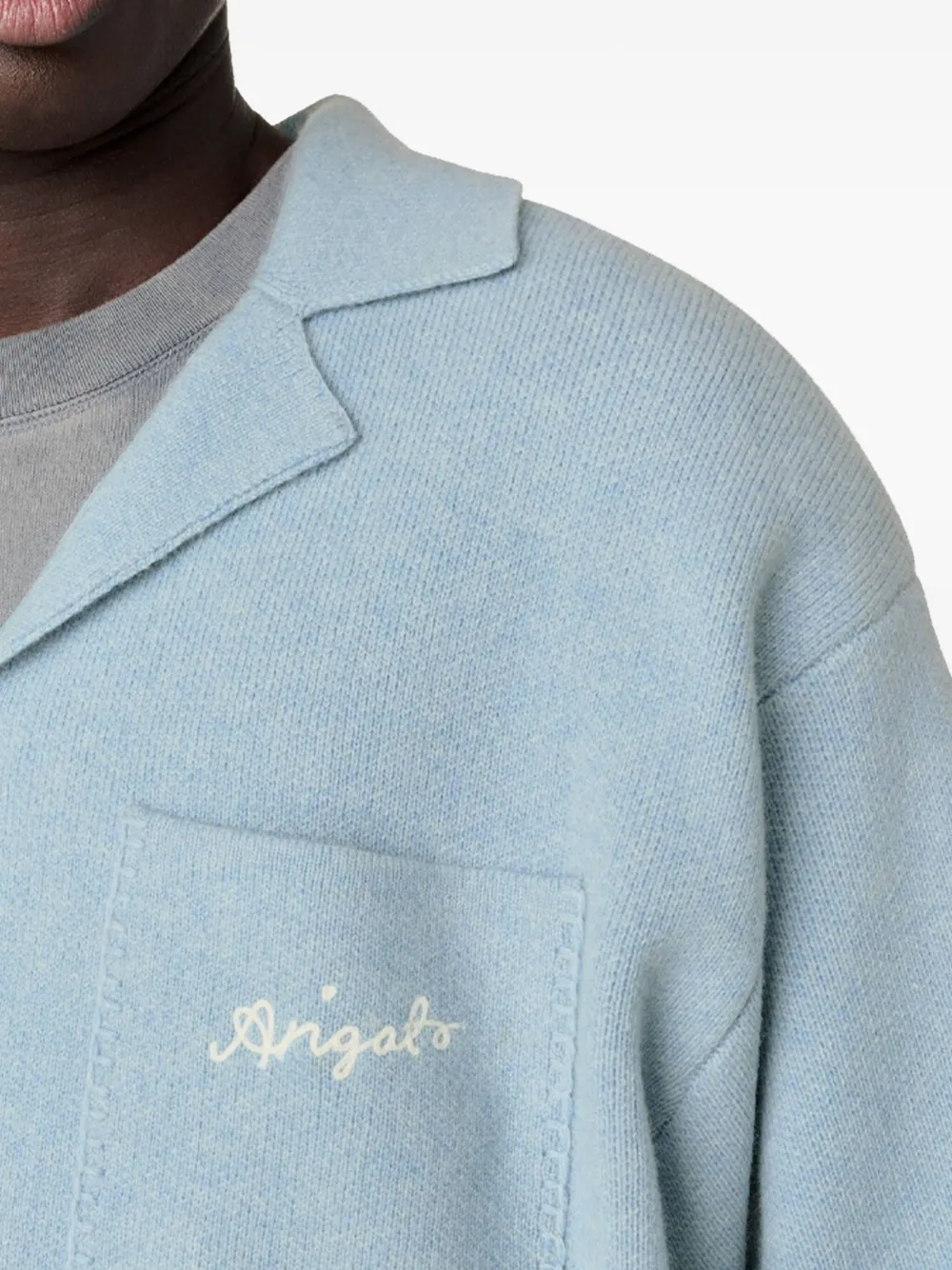 Axel Arigato Overhemd met textuur Blauw