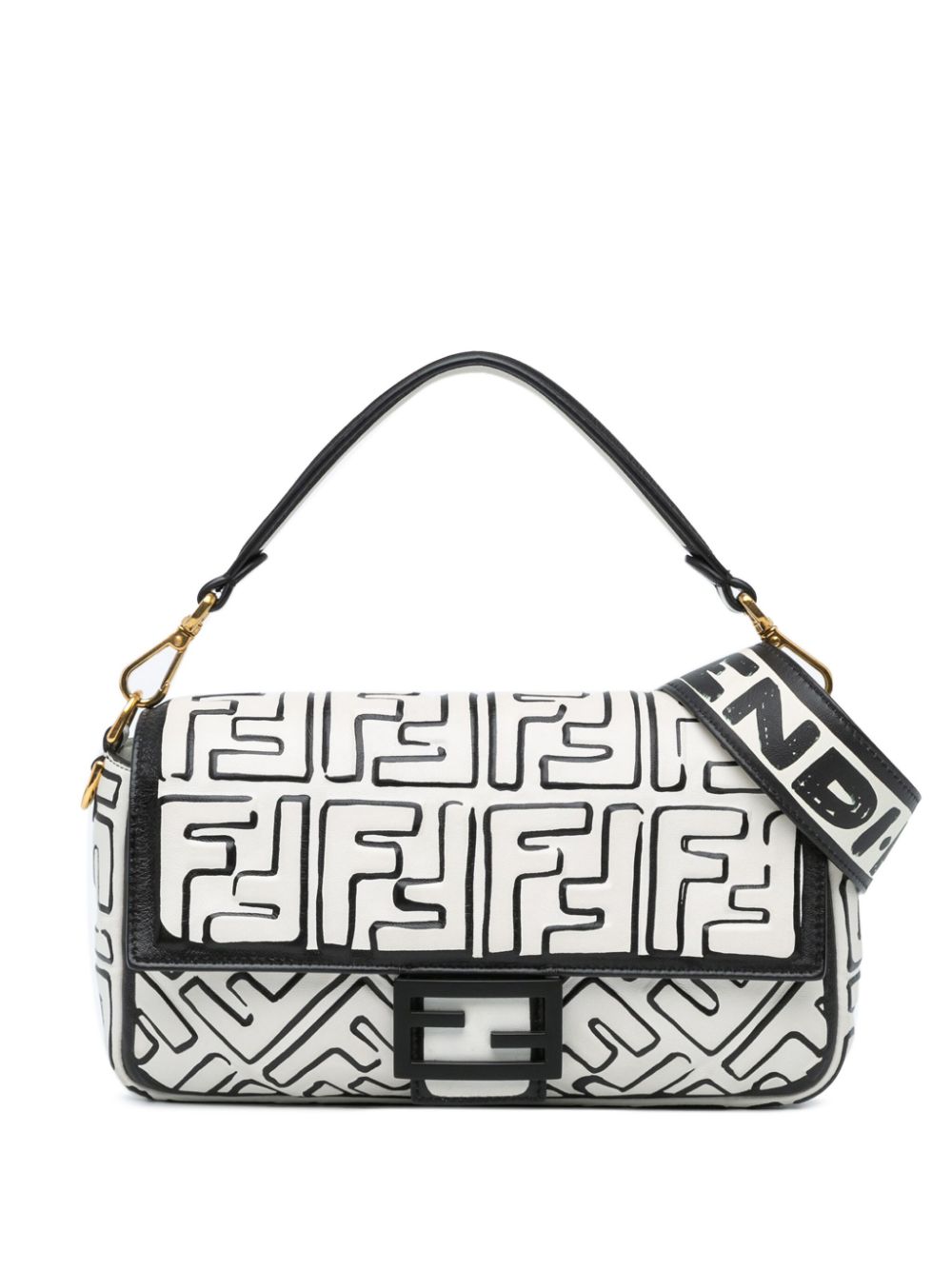 Fendi 2010-2023 Joshua Vides California Sky Medium Embossed Bagbaguette satchel