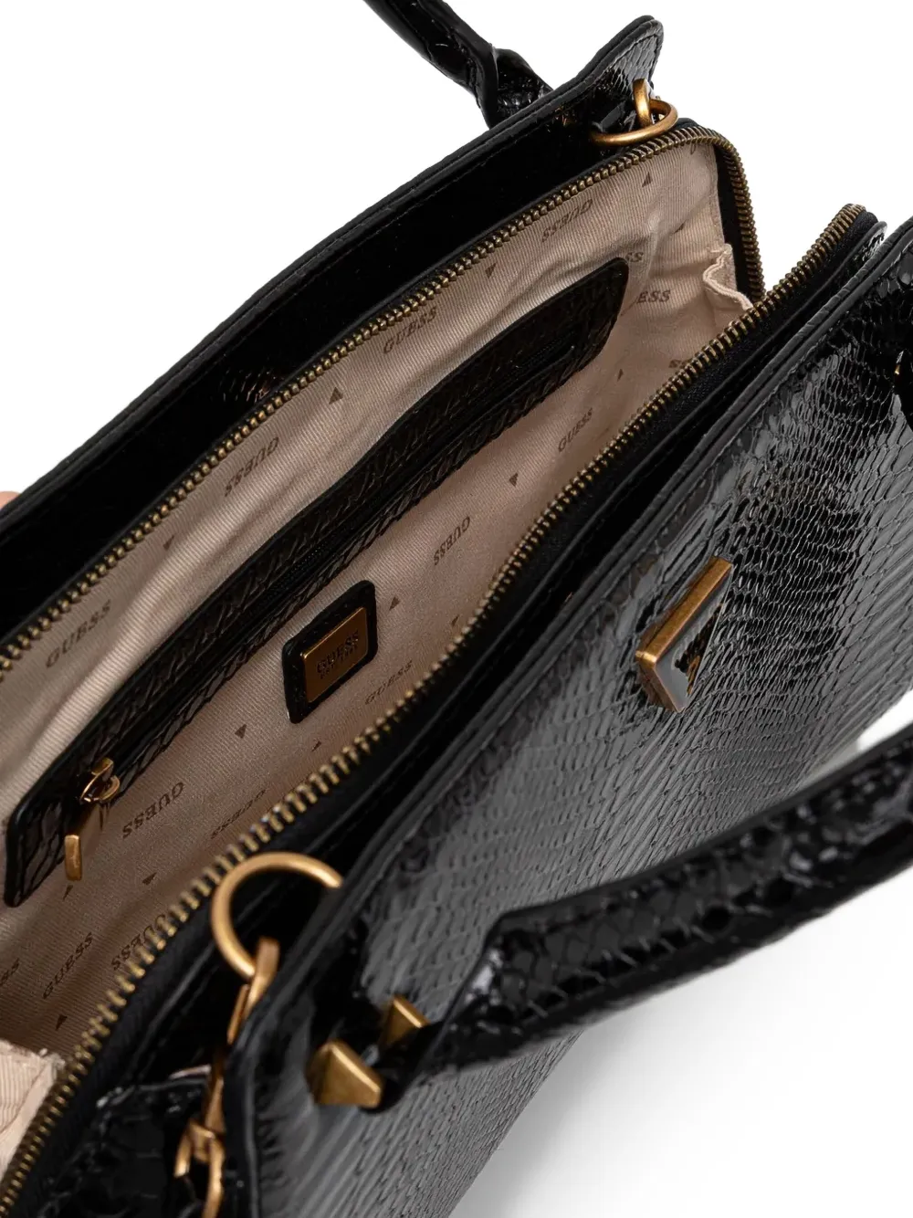 GUESS USA Heuptas met logoplakkaat Zwart