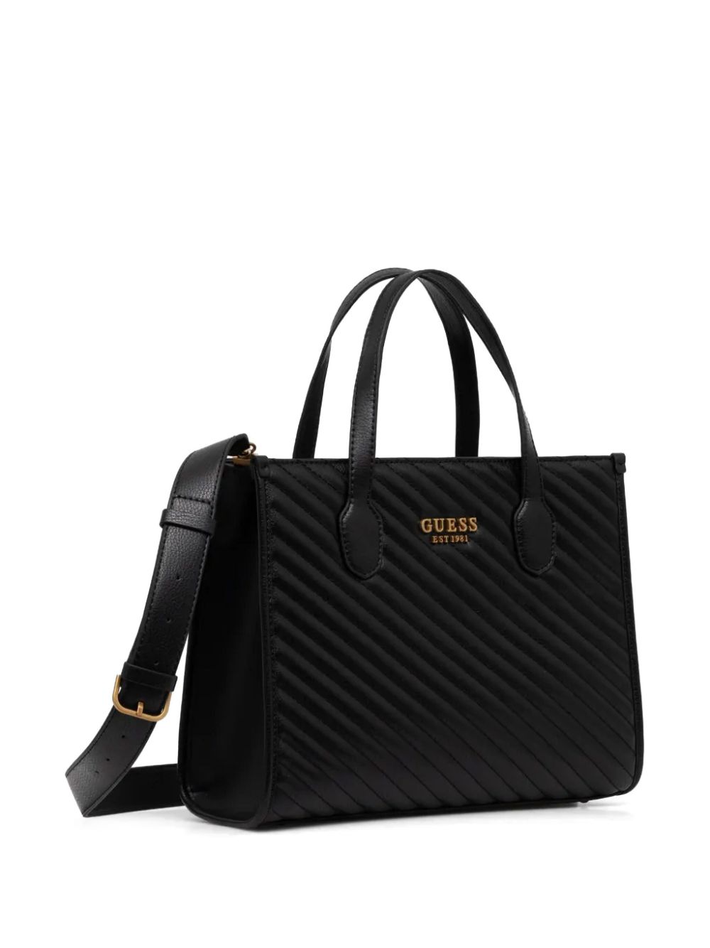 GUESS USA leather tote bag - Zwart