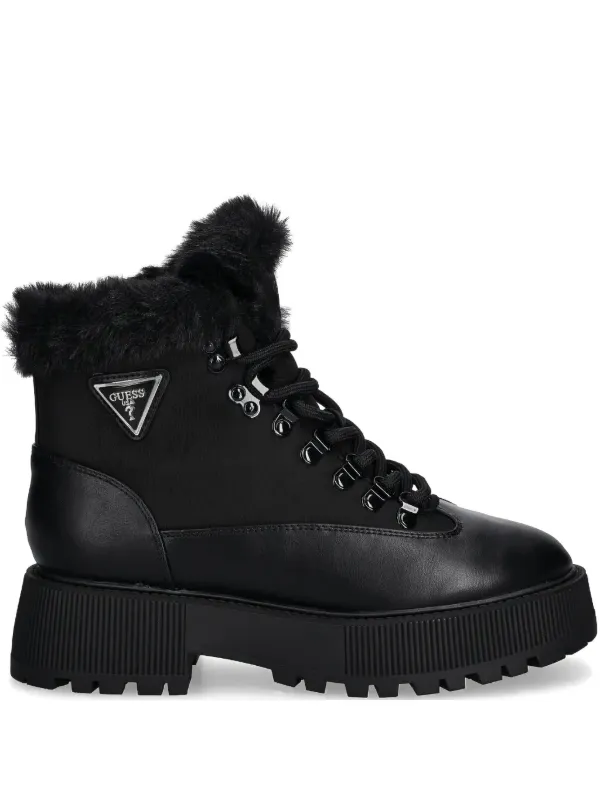GUESS USA lace-up Combat Boots Black FARFETCH PH