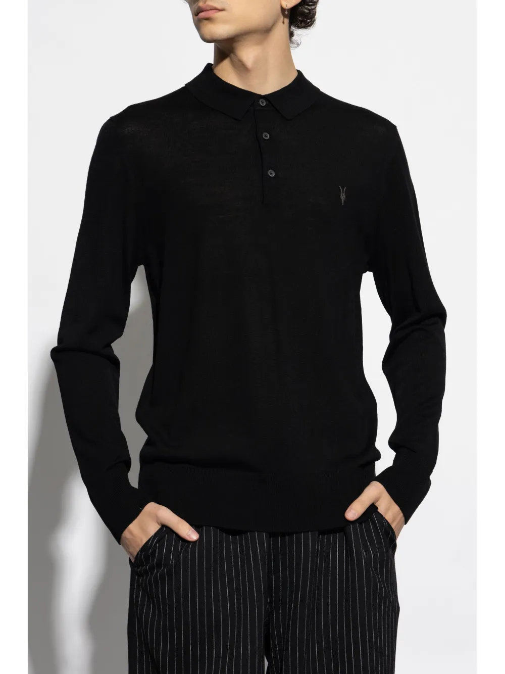 AllSaints Mode poloshirt Zwart